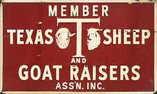 TEXAS SHEEP AND GOAT RAISERS ASSOCIATION ADVERTISING SIGN