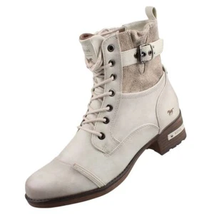 126398-Mustang Damen Stiefel Stiefelette Beige Gr. 38 Neu 2. Wahl - Bild 1 von 5