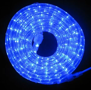 LED Rope Light 9Ft 2-Pack 120V 2-Wire 1/2" Blue Outdoor Decoration Building Bar - Picture 1 of 2