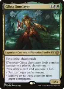 MTG Magic the Gathering Glissa Sunslayer (202/530) Phyrexia All Will Be One LP - Picture 1 of 1