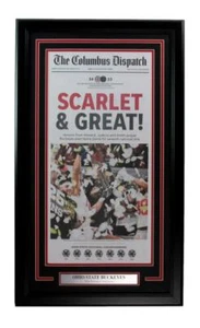 The Columbus Dispatch 2024 Ohio State National Champs Framed Newspaper 195364 - Imagen 1 de 2