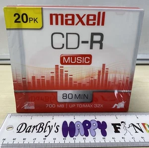 20 Stück Maxell CD-R Musik Recordable Discs 80 min 700 MB mit Slim Cases bis 32x - Bild 1 von 5