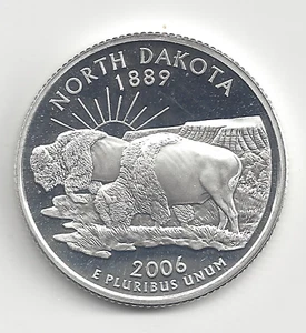 2006 S Silver Proof NORTH DAKOTA Quarter - 90% Silver - Picture 1 of 2