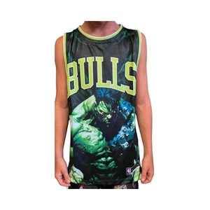 CUSTOM BASKETBALL SINGLET: CHICAGO BULLS JORDAN x HULK (CHOOSE SIZE) - Bild 1 von 2
