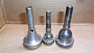 3 Vintage Trompeten-, Bariton-/Posaunenmundstücke - Bild 1 von 6