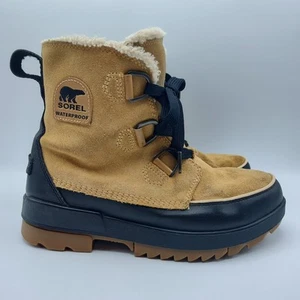 Sorel Tivoli IV Waterproof Snow Rain Boots Women's Size 9.5 Tan/Black NL3425-373 - Picture 1 of 19
