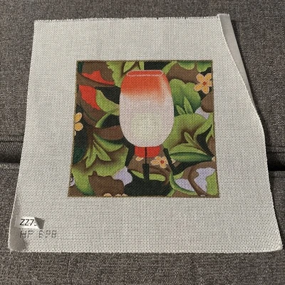 HP Needlepoint 18ct HP B98 Floral Abstract Pillow Insert - Image 1 of 4