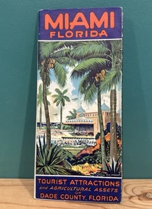 VINTAGE MIAMI, FLORIDA SOUVENIR TRAVEL BROCHURE TOURIST GUIDE PAMPLET - Picture 1 of 7