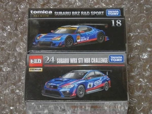 Tomica Premium 18 Subaru BRZ R&D SPORT + 24 Subaru WRX STI NBR CHALLENGE Set of - Picture 1 of 5