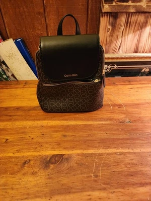 Brown Calvin Klein Garnet Signature Backpack Style, used twice! - Image 1 of 4