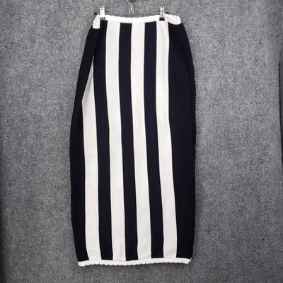 Falda Anthropologie Mujer XL Negra The Mandy Rayas Midi Lápiz Recto Pull On Foto 1 de 4