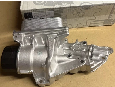MERCEDES BENZ C E G ML S SLK CLASS OIL FILTER HOUSING WITH OIL COOLER ASSY - Image 1 of 4