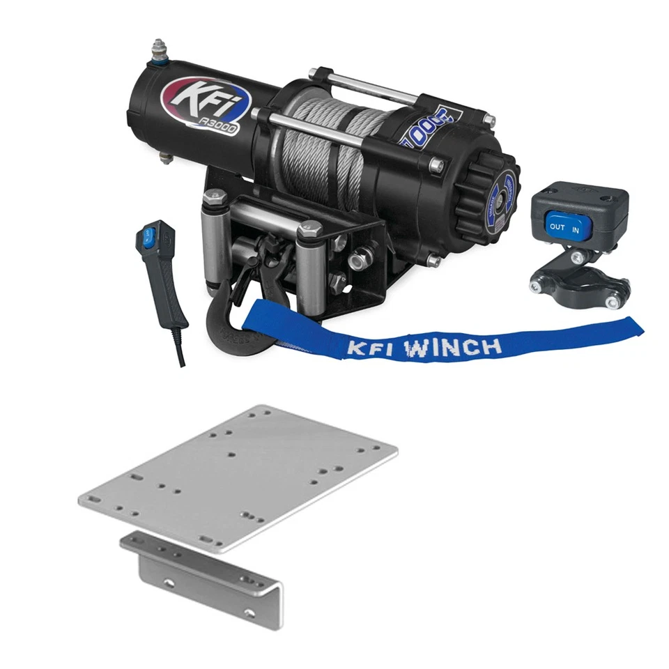 Kit combinado de cabrestante KFI 3000 lb (M1) para Kawasaki 4000/4010 Mule 2009-2013 4x4 Foto 1 de 4
