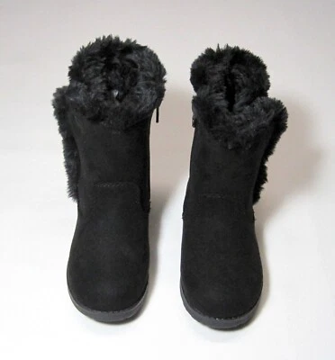 Toddler Girls Fleece Fashion Boots Black NWT, Cat & Jack - Image 1 of 4