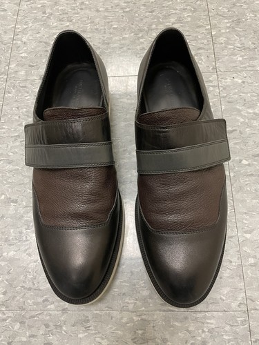 Scarpe eleganti casual Bottega Veneta taglia EU41 US7 5 slip on cinturino nero marrone grigio