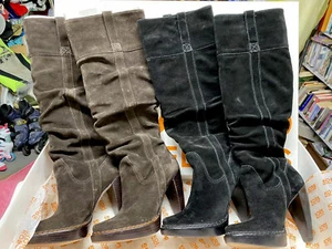 Botas de gamuza KORS MICHAEL KORS Lucille en negro y marrón - Imagen 1 de 9