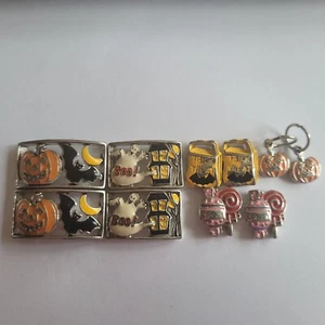 Halloween Metall Charms Schmuckherstellung Geist Fledermaus Jack O Laterne Süßigkeiten - Bild 1 von 3