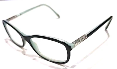 Tiffany & Co TF2075 8055 Black Blue Rectangular Eyeglasses 53-16 140 READ - Image 1 of 4