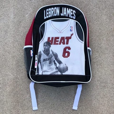 NBA Lebron James Backpack 2011 Miami Heat Kids Small Adult Multicolored Cover