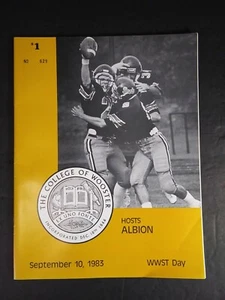 Vintage 1983 College of Wooster vs Albion College Football Program ~ WWST Day - Foto 1 di 6