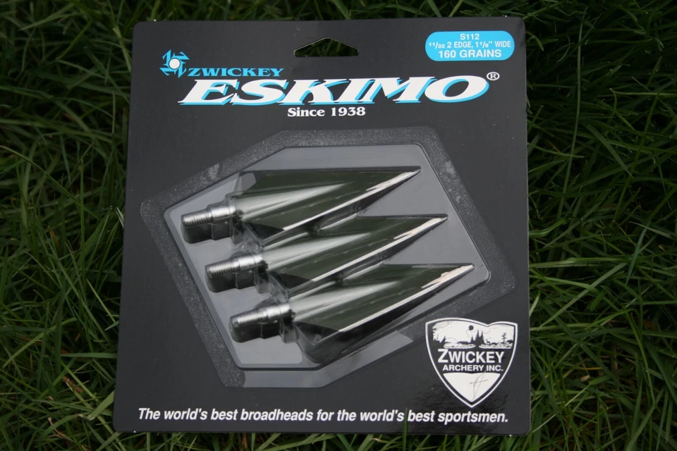 Zwickey Eskimo Screw In 2 Blade Broadheads, 160 grains, 3 pack - Image 1 of 1