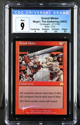 GRAND MELEE Onslaught Foil Rare CGC 9 MTG [Nostalgium] - Image 1 of 2