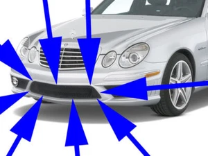MERCEDES W211 E-CLASS GENUINE AMG FRONT BUMPER COVER CENTER MESH GRILLE 07-09 - Picture 1 of 3