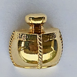 Vtg 70s YSL France Yves Saint Laurent CHAMPAGNE Perfume Bottle Pin Brooch. - Picture 1 of 9