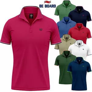 Polo uomo manica corta BE BOARD 3 bottoni 100% cotone piquet S M L XL XXL 3XL - Foto 1 di 39