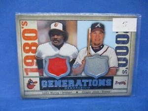 2008 SP Legendary Cuts Generations Dual Memorabilia Chipper Jones Eddie Murray - Picture 1 of 2