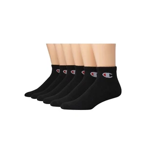 Champion® Men's 6 Pairs Ankle Socks " DOUBLE DRY & ARCH SUPPORT & CUSHIONED " - Picture 1 of 16