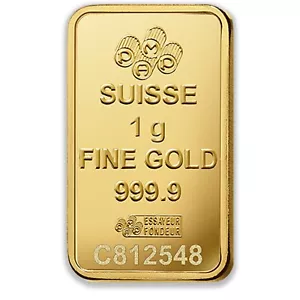 PAMP Suisse 1 Gram 999.9 Gold Lady Fortuna Minted Bullion Certified Ingot Bar - Picture 1 of 4