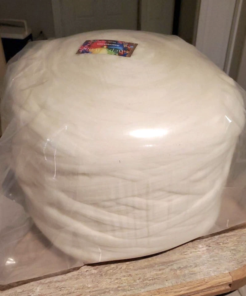 20 lbs Pounds Wool Roving Fiber Spinning, Felting, Weaving, Knitting, Filling - Image 1 of 4