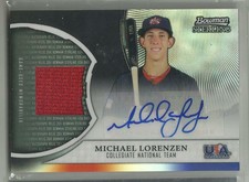 Michael Lorenzen Bowman Sterling 2011 BLACK AUTO /RELIC #'d/25! #RAR-ML CIN Reds