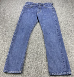 Patagonia Iron Clad Jeans Men 33x32 Blue Organic Cotton Blue Denim Straight Leg - Picture 1 of 12