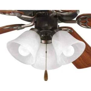 Progress Lighting Fan Light Kits Collection 3-Light Antique Bronze Ceiling Fan - Picture 1 of 6