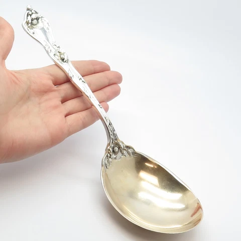 925 Sterling Silver Antique 1905 Reed & Barton Intaglio Berry/Casserole Spoon Cover