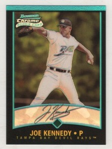 2001 Bowman Chrome Refractor #322 Joe Kennedy Tampa Bay Devil Rays BV$10