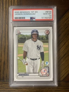 2020 Bowman 1st Edition Jasson Dominguez ROOKIE RC #BFE8 PSA 10 GEM MINT