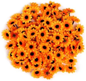 120pcs Silk Daisy Flowers Artificial Daisy Heads Fake Daisies for Wedding Par... - Picture 1 of 5