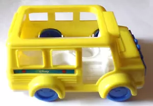 Vintage DISNEY ARCO MICKEY MOUSE Yellow Plastic Bus Toy Only (No Figures) - Picture 1 of 7