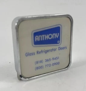 Vintage BARLOW ANTHONY Glass Refrigerator Doors Advertising Tape Measure - Picture 1 of 6