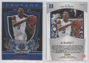 2019-20 Panini Prizm Draft Picks Crusade Blue Prizm RJ Barrett #72 Rookie RC