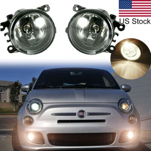 2pcs H11 Halogen Clear Lens Fog Driving Light Lamp Bulbs For 2012-2018 Fiat 500 - Picture 1 of 10