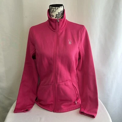 Suéter Spyder Core Mujer Talla Grande Rosa Cremallera Completa Manga Larga Suéter Foto 1 de 4