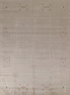 Tapete tribal para sala de estar Gabbeh tapete de área indígena 8'x10' tapete de lã feito à mão - Imagem 1 de 4