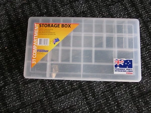 Fischer Plastics 31 Compartment Storage Box Large 1H-102 Clear - Picture 1 of 4