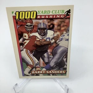 1991 Topps 1000 Yard Club - Detroit Lions Football Card #2 - Barry Sanders - HOF - Picture 1 of 4