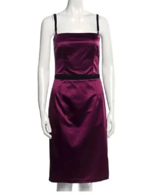 Vestido Lápiz D&G Elegante Púrpura Negro Talla M US6 IT42 Foto 1 de 4