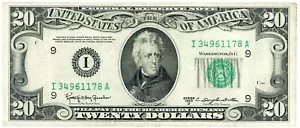 1950D $20 Minneapolis Federal Reserve Note ☆☆ Circulated Very Fine ☆☆ 178A - Picture 1 of 2